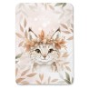 Coupon couverture Lynx d'Automne – tissu coton Oeko-Tex – 75x100