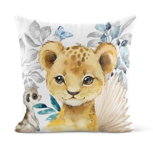 Coupon 50x50 Coussin Tropical Bleu