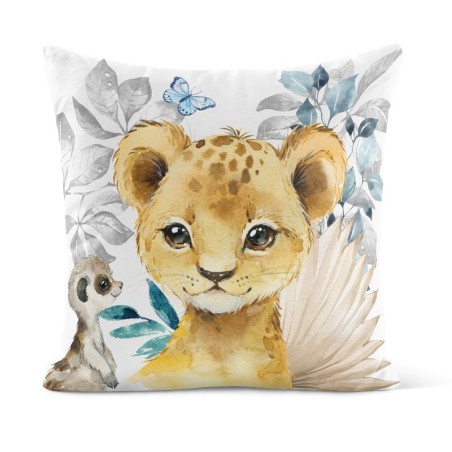 Coupon 50x50 Coussin Tropical Bleu