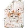  Coupon couverture Lynx d'Automne – tissu coton Oeko-Tex – 75x100