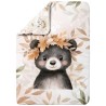  Coupon couverture Ours brun d'Automne – tissu coton Oeko-Tex – 75x100