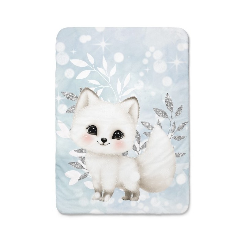 Coupon couverture Renard Arctics Animals – Oeko-Tex – 75x100