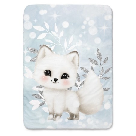 Coupon couverture Renard Arctics Animals – Oeko-Tex – 75x100