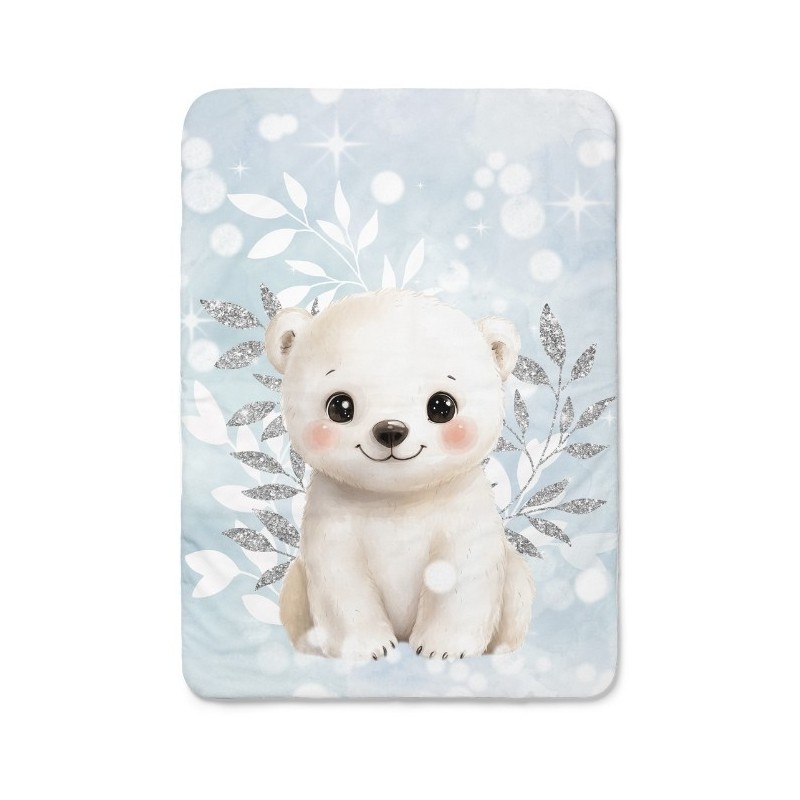 Coupon couverture Ourson Arctics Animals – Oeko-Tex – 75x100