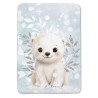 Coupon couverture Ourson Arctics Animals – Oeko-Tex – 75x100
