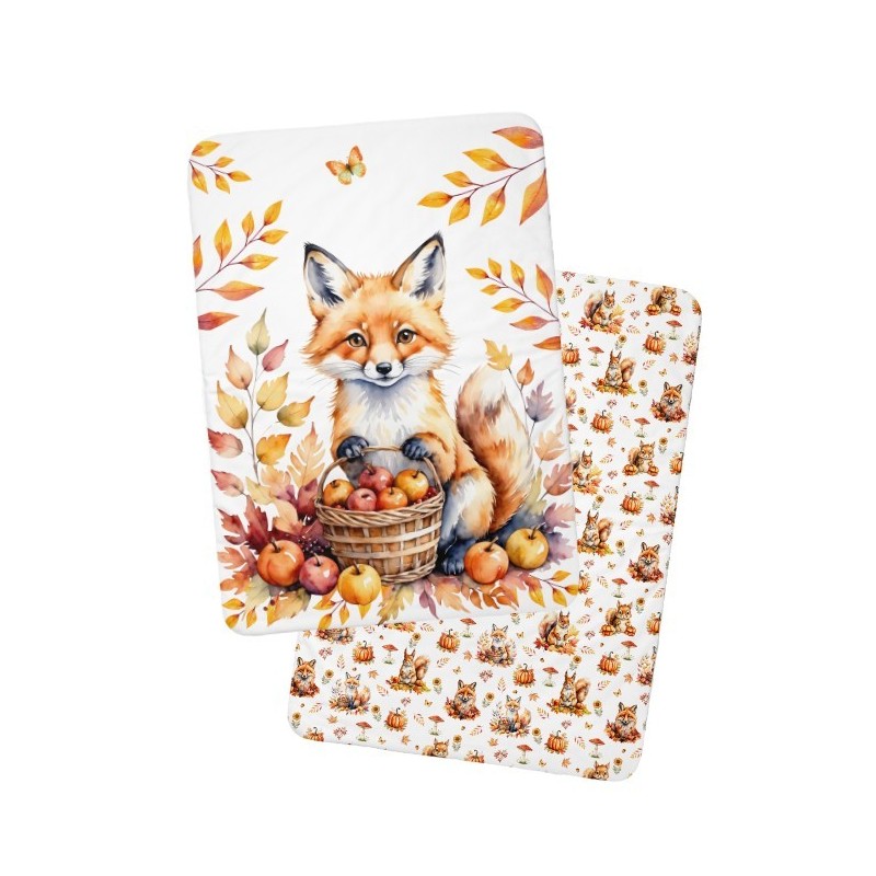 Coupon couverture Renard D'Automne – Oeko-Tex – 75x100