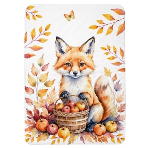  Coupon couverture Renard D'Automne – Oeko-Tex – 75x100