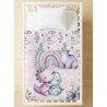  Coupon couverture Bébés Dinosaures Rose – Oeko-Tex – 75x100