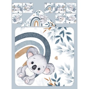  Cape de Bain Koala Bleu  Mercerie des Princesses