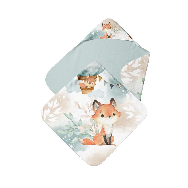 Cape de Bain Lovely Fox Celadon  Mercerie des Princesses