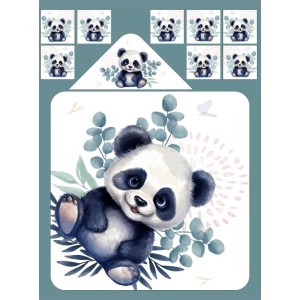  Cape de Bain Panda Joyeux  Mercerie des Princesses