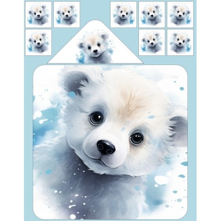 Cape de Bain Ourson Blanc  Mercerie des Princesses