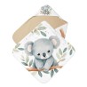 Panneau tissu pour cape de bain et lingettes motif "Tendre Koala" - Coton OEKO-TEX®  Mercerie des Princesses