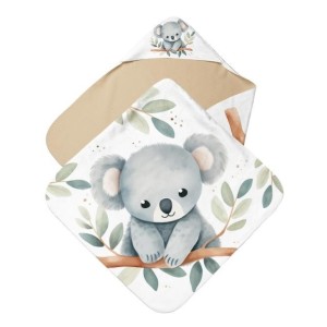  Panneau tissu pour cape de bain et lingettes motif "Tendre Koala" - Coton OEKO-TEX®  Mercerie des Princesses