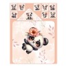 Panneau tissu pour cape de bain et lingettes motif Bébé Panda Pastel Pêche - Coton OEKO-TEX®  Mercerie des Princesses