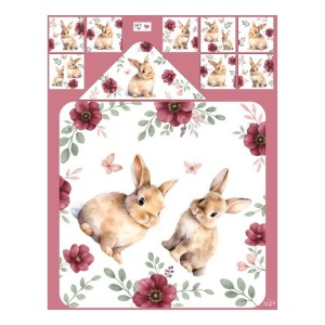 Cape de Bain Floral Bunny Garden  Mercerie des Princesses