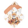 Coupon cape de bain Renard et Ecureuil D'Automne + 8 lingettes lavables – Oeko-Tex – kit couture facile