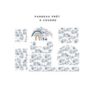  Tissu pour Housse de Fauteuil Club à réaliser soi même - Koala Bleu Mercerie des Princesses