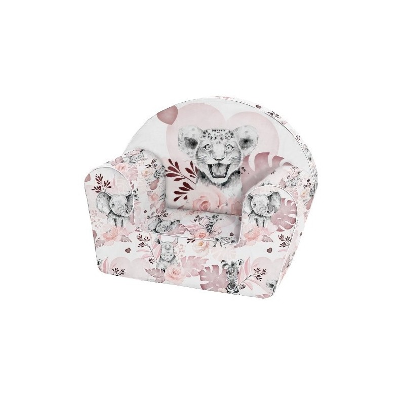 Tissu pour Housse de Fauteuil Club à réaliser soi même - Savane vieux rose Mercerie des Princesses