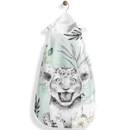 Panneau Gigoteuse Lion Savane Vert d'eau Mercerie des Princesses