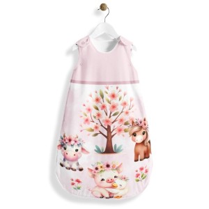 Panneau Gigoteuse Animaux de la Ferme Fleuri Mercerie des Princesses