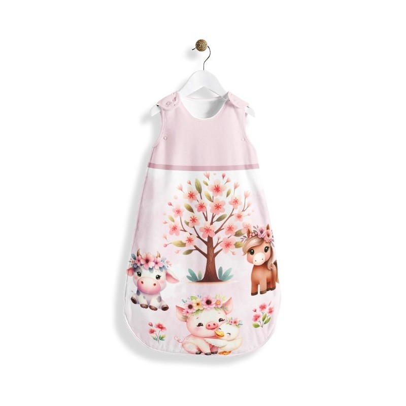 Panneau Gigoteuse Animaux de la Ferme Fleuri Mercerie des Princesses