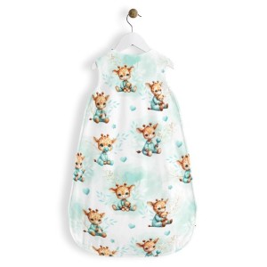  Panneau Gigoteuse Bébé Girafe Pastel Vert D'eau Mercerie des Princesses