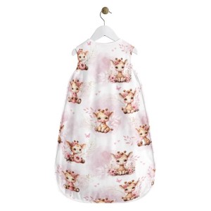  Panneau Gigoteuse Bébé Girafe Pastel Vieux Rose Mercerie des Princesses