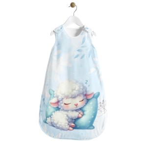 Panneau Gigoteuse Bébé Mouton Pastel Bleu Mercerie des Princesses