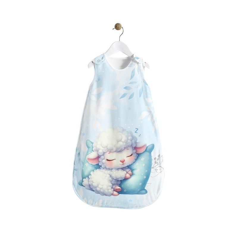 Panneau Gigoteuse Bébé Mouton Pastel Bleu Mercerie des Princesses