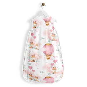 Coupon gigoteuse Lovely Fox Rose bébé – tissu coton Oeko-Tex – kit couture facile