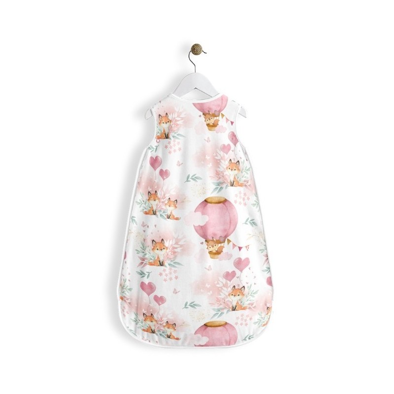 Coupon gigoteuse Lovely Fox Rose bébé – tissu coton Oeko-Tex – kit couture facile