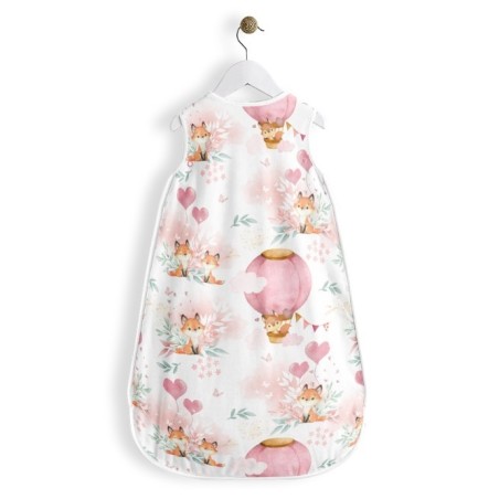 Coupon gigoteuse Lovely Fox Rose bébé – tissu coton Oeko-Tex – kit couture facile