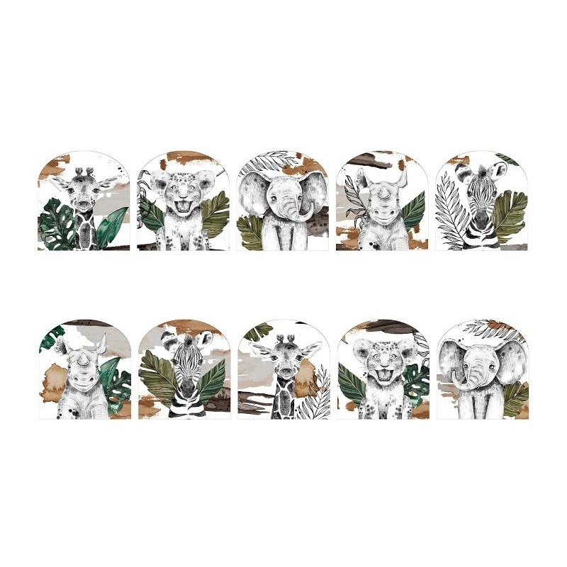 Coupon pour 5 Gants de toilette pour bébé à réaliser soi-même savane Éponge de Bambou Oeko-Tex Mercerie des Princesses