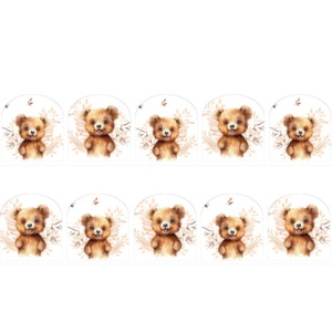  Coupon pour 5 Gants de toilette pour bébé à réaliser soi-même Ourson Éponge de Bambou Oeko-Tex Mercerie des Princesses