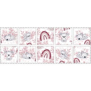 Panneau Lingettes Koala Vieux Rose