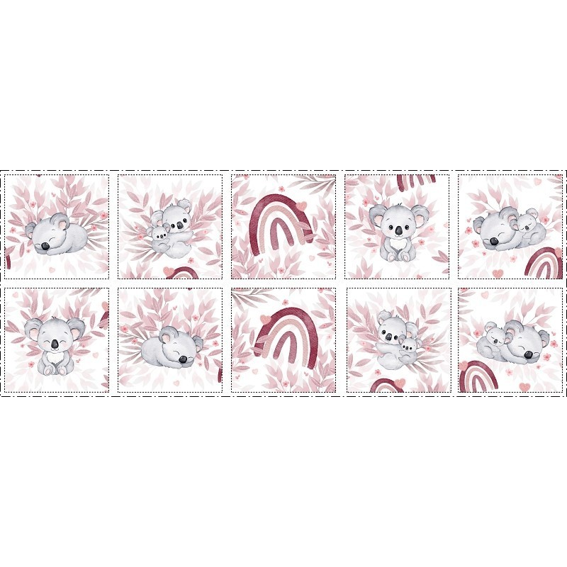 Panneau Lingettes Koala Vieux Rose