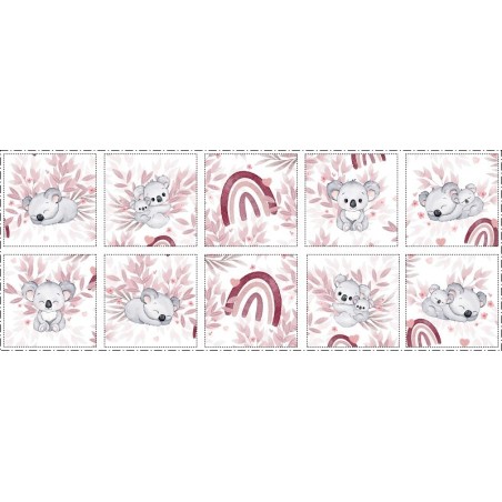 Panneau Lingettes Koala Vieux Rose