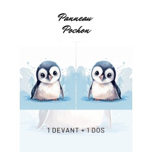 Panneau Pochon Pingouin Mercerie des Princesses