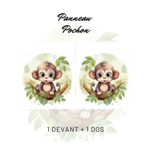  Panneau Pochon Singe Mercerie des Princesses