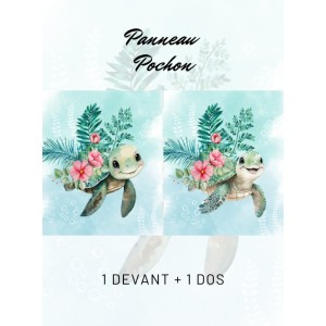  Panneau Pochon Tortue Fille Mercerie des Princesses