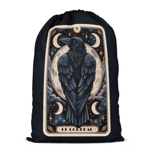 Panneau Pochon Halloween Tarot le corbeau Mercerie des Princesses