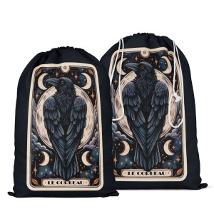  Panneau Pochon Halloween Tarot le corbeau Mercerie des Princesses