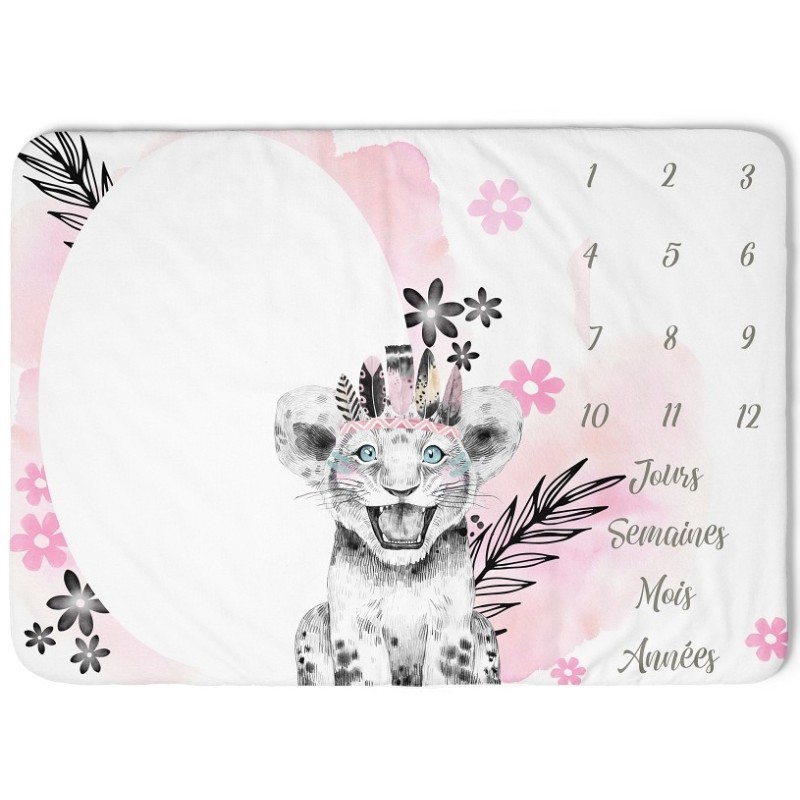 Tapis étape Lionceau Rose et Noir Mercerie des Princesses