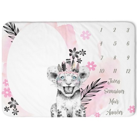 Tapis étape Lionceau Rose et Noir Mercerie des Princesses