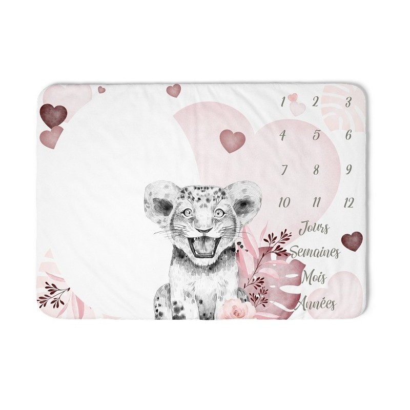 Tapis étape Lionceau Vieux Rose Mercerie des Princesses