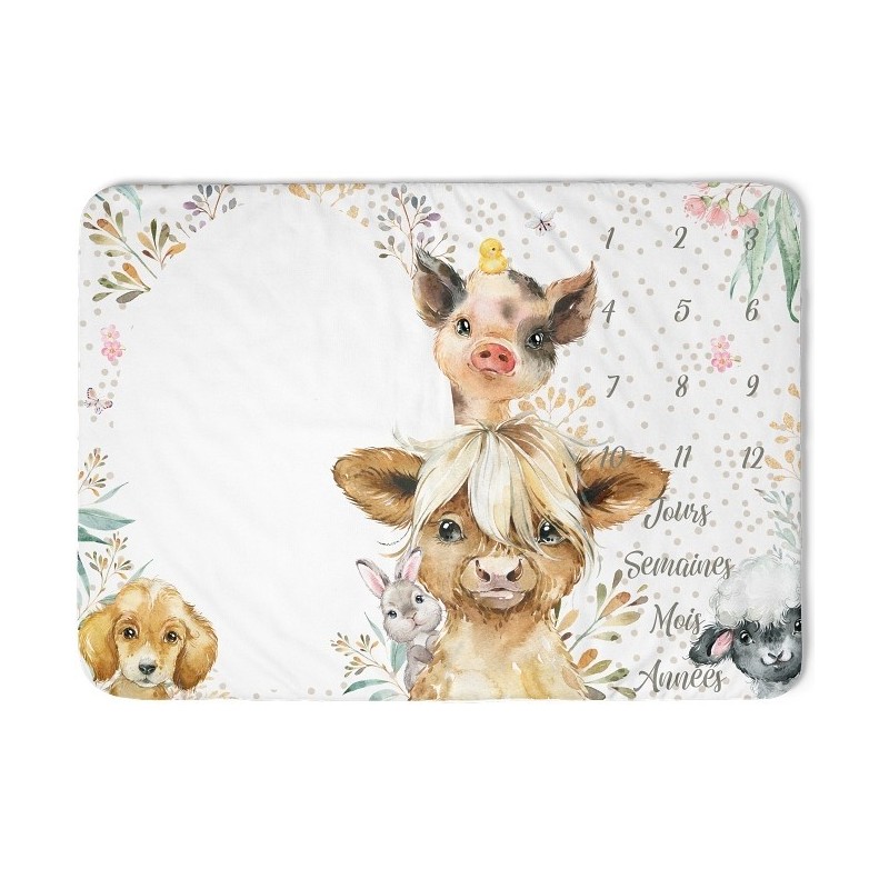 Tapis étape Animaux de la ferme Mercerie des Princesses