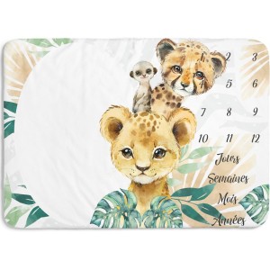 Tapis étape Tropical vert à réaliser soi-même - Coton Oeko-tex standard 100 Mercerie des Princesses