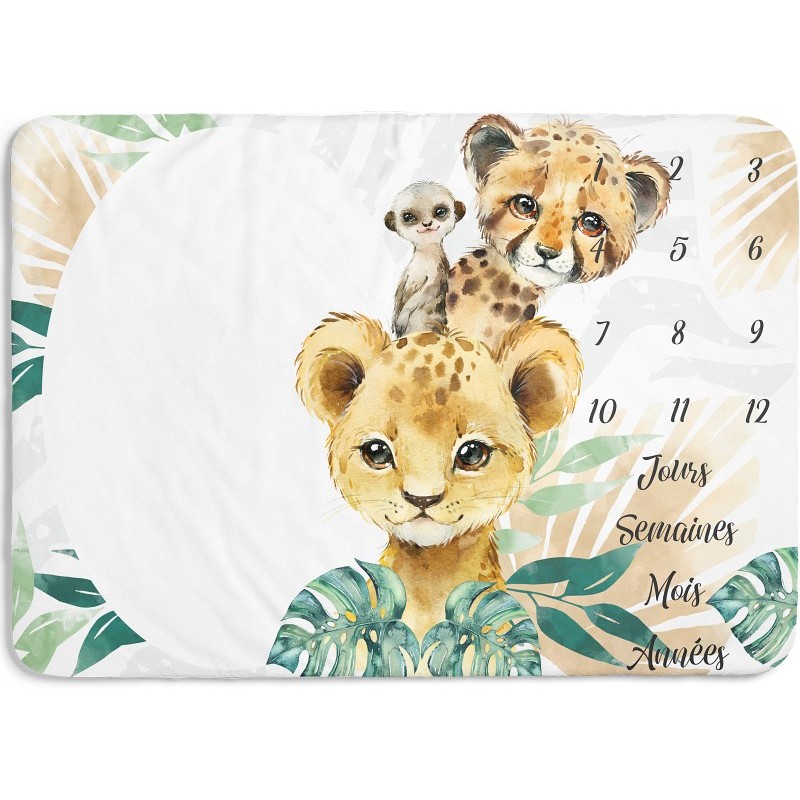 Tapis étape Tropical vert à réaliser soi-même - Coton Oeko-tex standard 100 Mercerie des Princesses