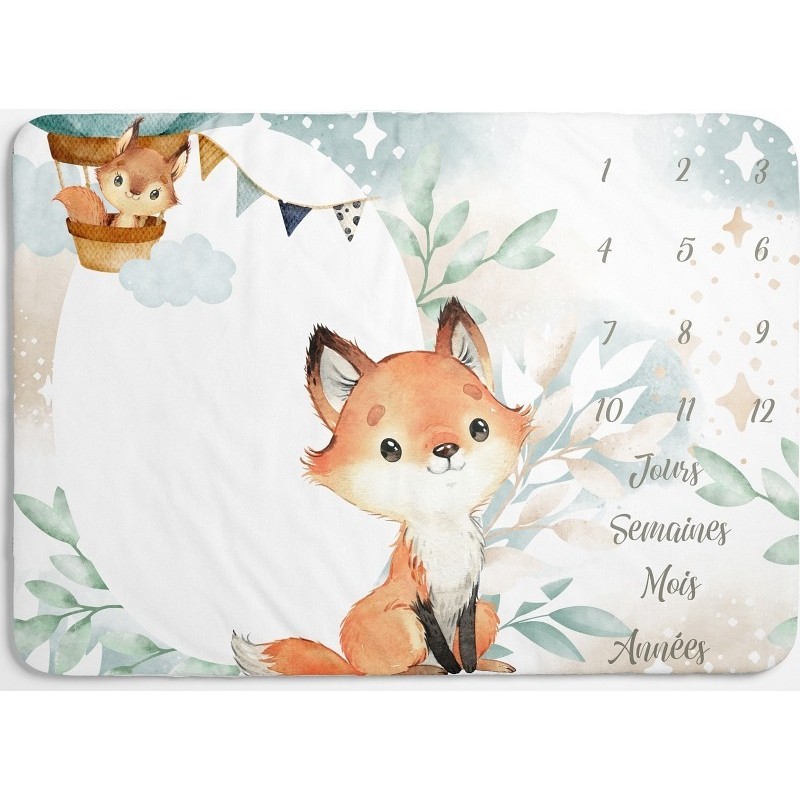 Tapis étape Lovely Fox celadon Mercerie des Princesses